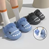 Men'S Winter Plush Shark Slippers Couple Adults Warm Fluffy Slides Soft Household Cartoon Indoor Detachable Home Cotton Shoes 1