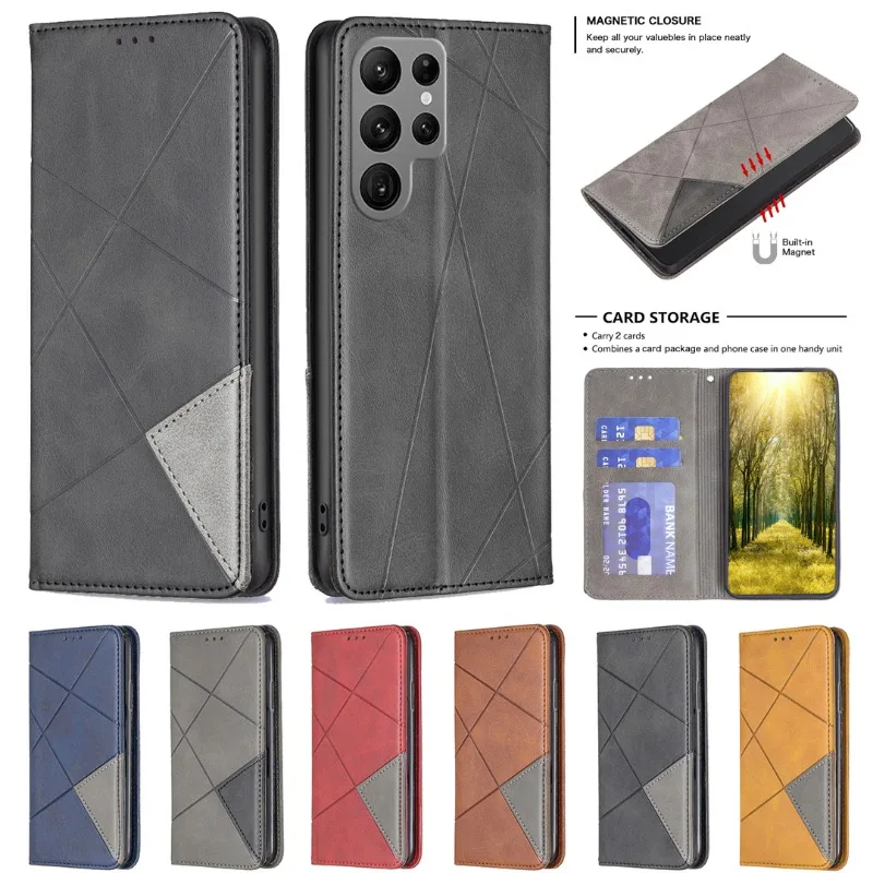 Custodia Magnetica Per Etui Samsung Galaxy S24 Ultra S24 Plus Custodia In Pelle Per Samsung S24 S23 S22 Plus Custodie Per Telefono Ultra Coque
