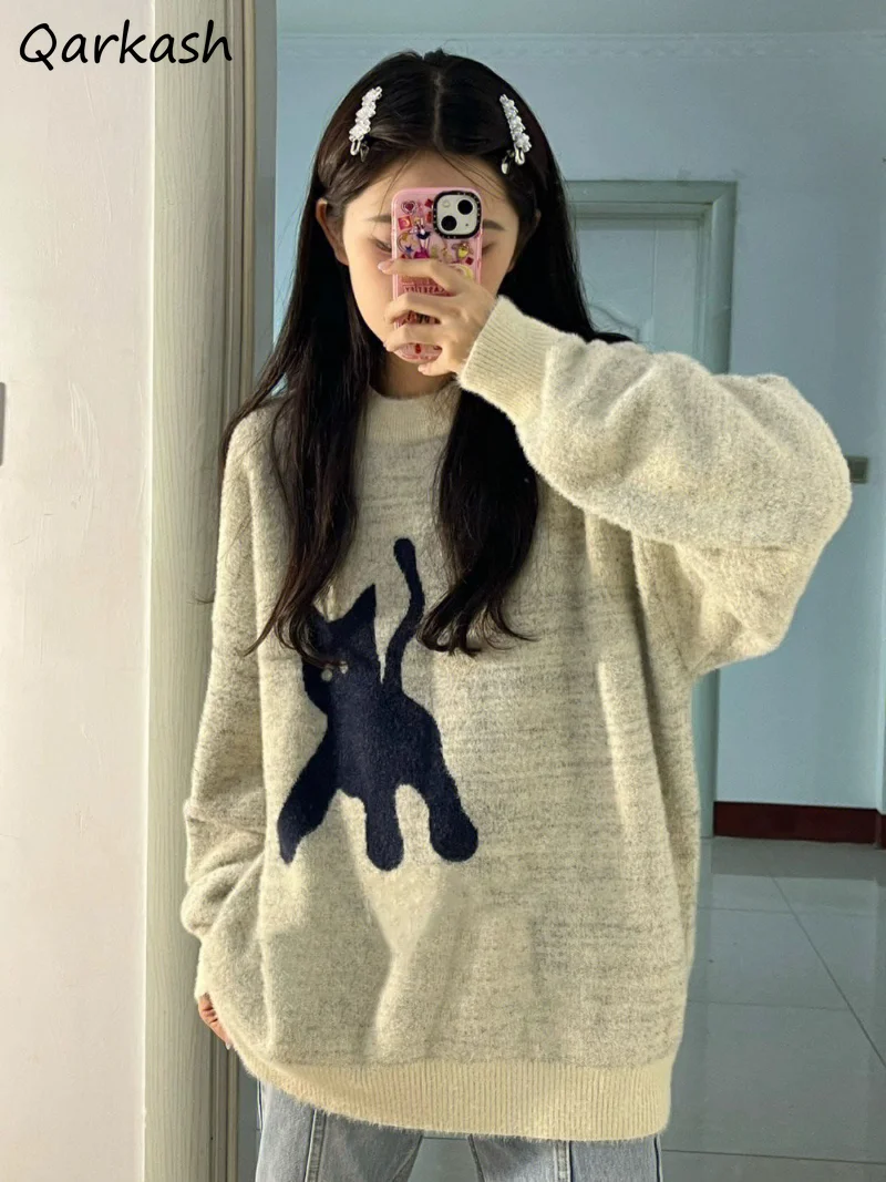 Cute Cat Sweaters Women Cat Sweater Women Harajuku Harajuku Cat