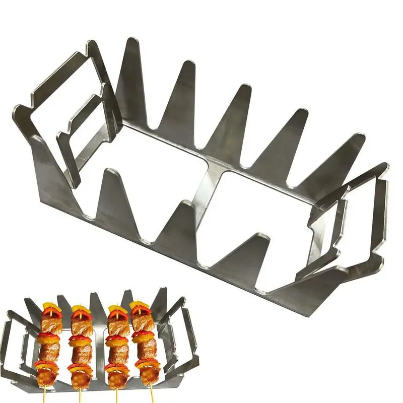 

Многофункциональная стойка для гриля из нержавеющей стали, уличная стойка для гриля, ребристая стойка для гриля, аксессуары для гриля, стойка для гриля, держатель ребристой формы для кемпинга