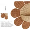 INS Sun Flower Hanging Basket Hand-woven Rattan Kids Room Decoartion Key Sundries Storage Baskets Home Wall Ornaments Props 5