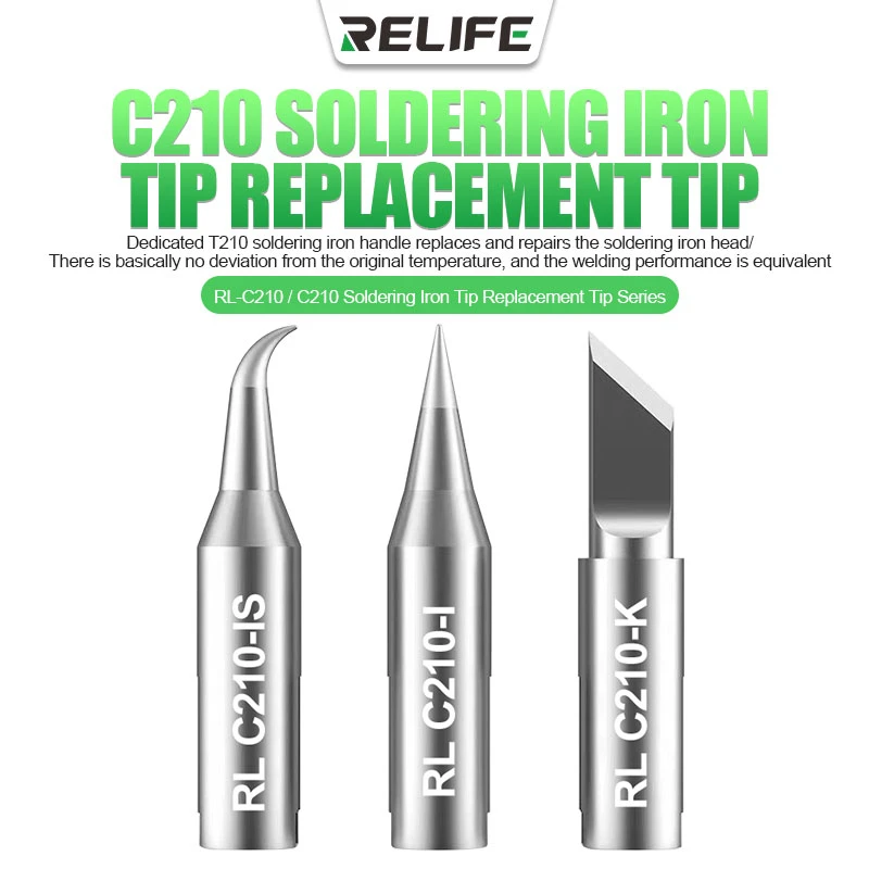 RELIFE RL C210 (I/IS/K) Universal C210 Soldering Iron Tip Replacement