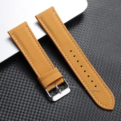 Elegant Plaid Leather Watch Strap - Black, Beige & Grey - Quick Release Wristband - 22mm (Orange)