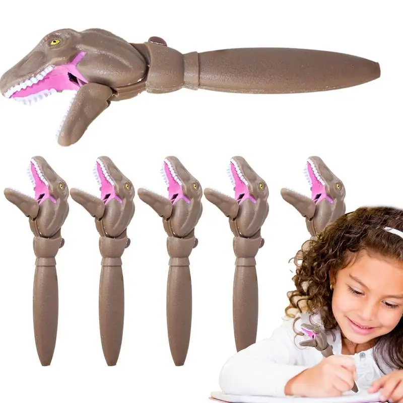 

Ручка-Трансфер в форме динозавра, шариковая ручка с животным дизайном, черная шариковая ручка, канцелярские принадлежности для студентов, детей, подарок для детей
