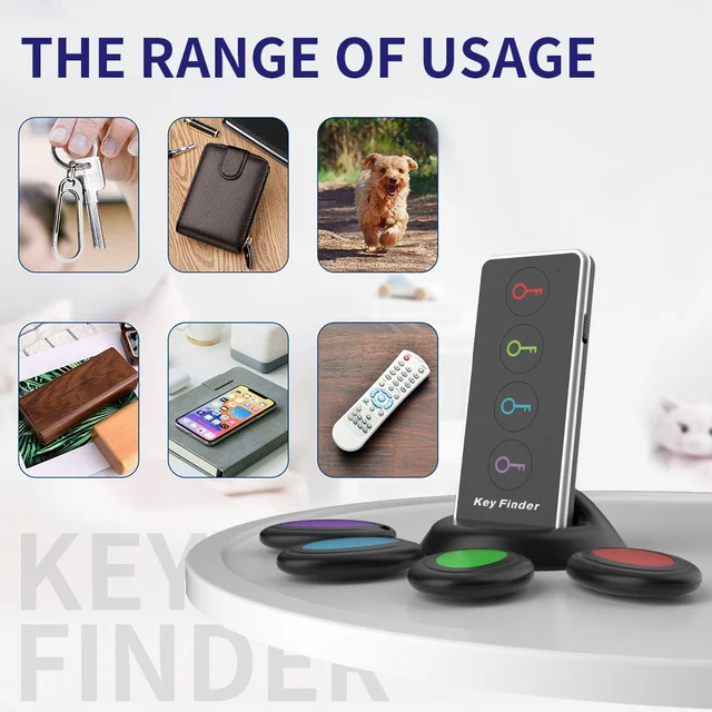 Wireless Key Finder Household Lost Tracker Anti Lost Key Finder Remote Control 1 RF Transmitter 4 Receiver Smart Keys Searcher 5