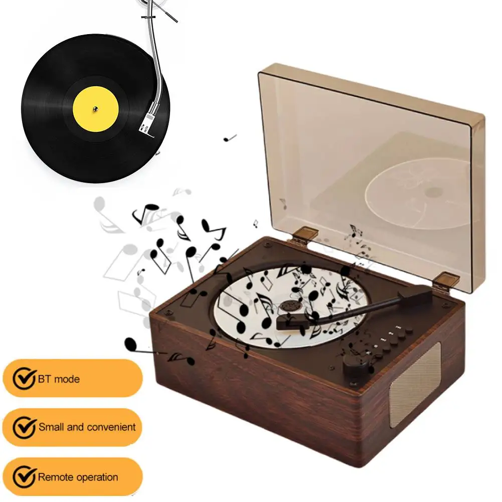 CD Player Retro Portable Bluetooth CD Player with Remote Control Rechargeable Music Device for Home and Outdoor Use