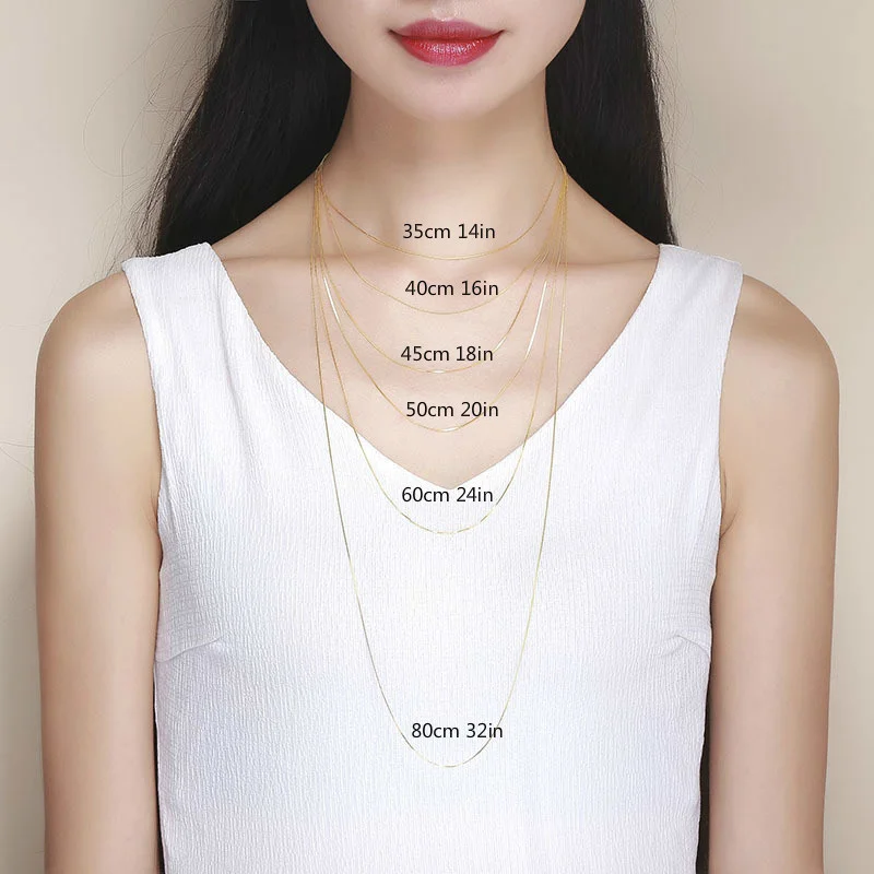 Box Chain Necklace Womens Kids 