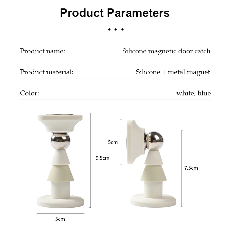 Silicone Door Stopper Home Office Adhesive Mute Anti-Shock Anti-collision Rear Retainer