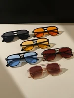 6 Paires de Lunettes Décoratives Tendance Style Européen et Américain Populaire, Verres Multicolores, Emballage Adapté 3