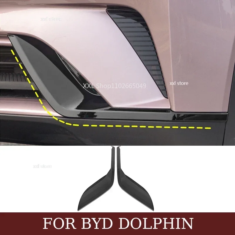 

Car Front Rear Bumper Spoiler Air Knife Foglight panel Cover Sticker Trim For BYD Dolphin Car Styling Auto Exterior Accessories