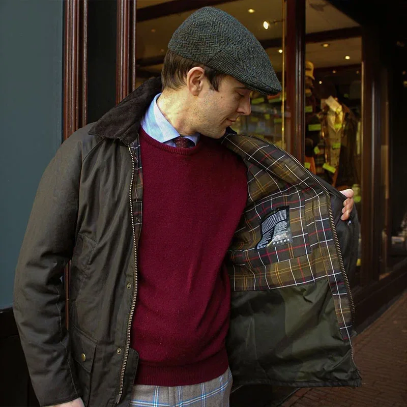 Waxed jacket short windbreaker coat