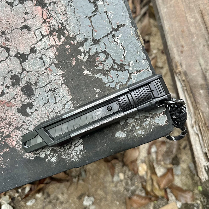 Art Knife Neighborhood NBHD Aluminum Alloy Cutting Thickened Sharp Durable Handmade Anti Rust Blackening Tool