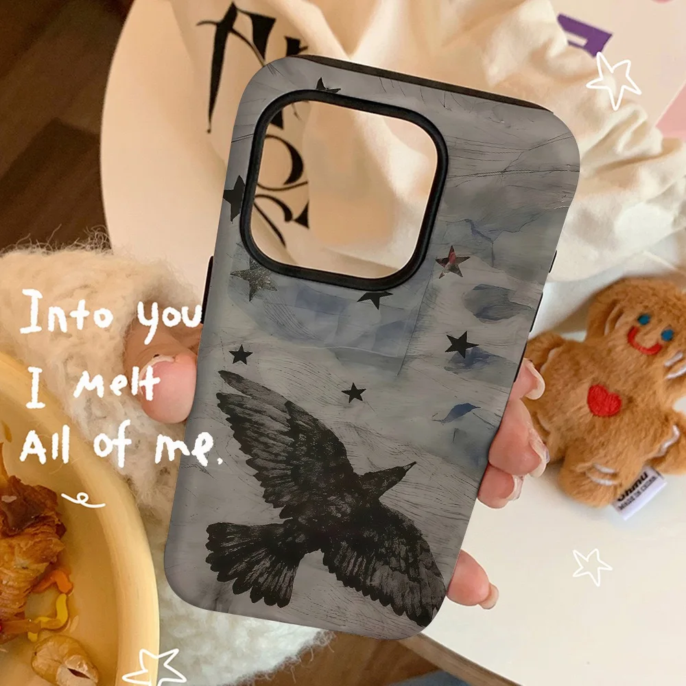 Retro Black Eagle Acrylic & TPU Magnetic Phone Case