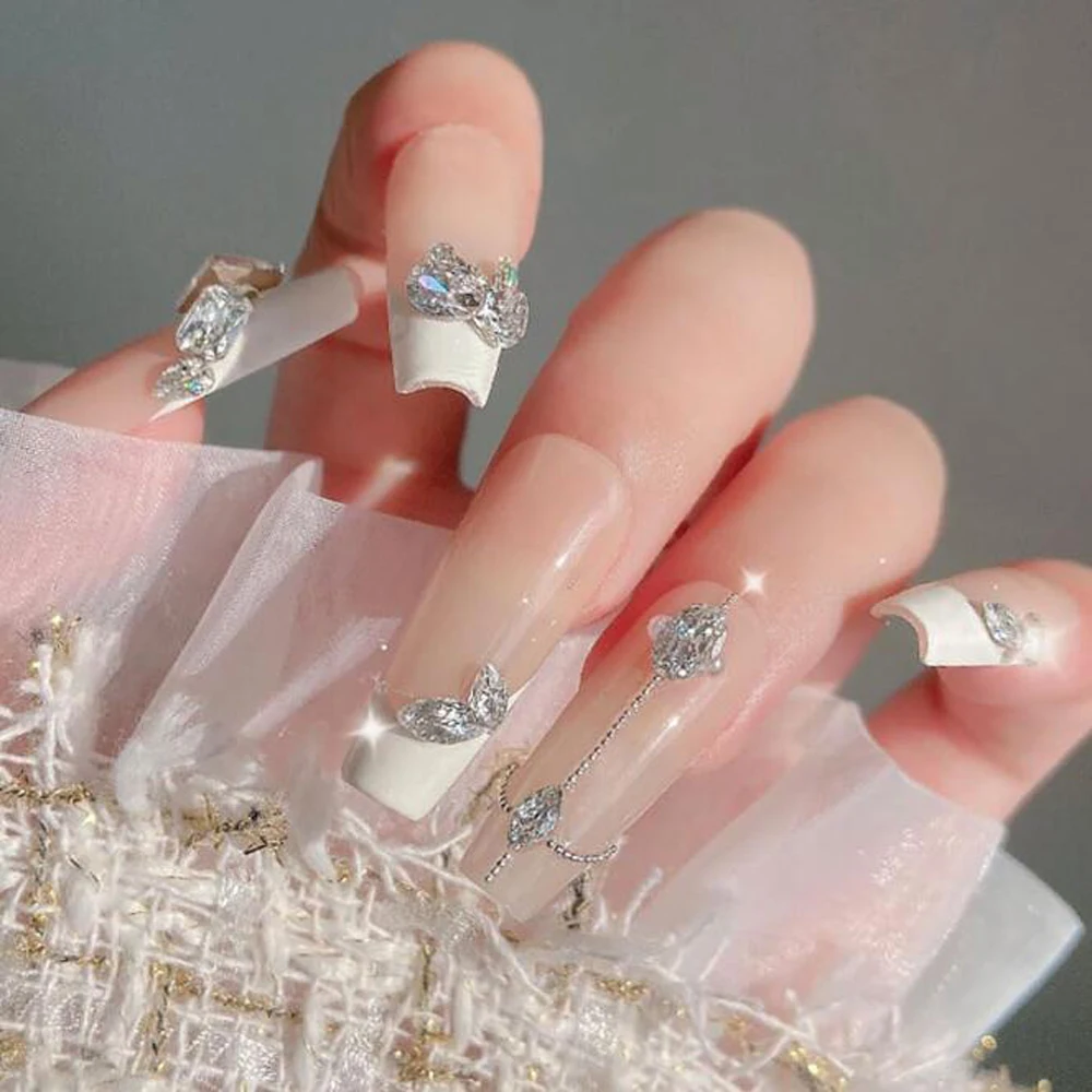 50Pcs 미니 지르콘 네일 아트 라인 석 혼합 모양 플랫 하단 다이아몬드 손톱 매력 스파클 럭셔리 매니큐어 장식 액세서리 * &