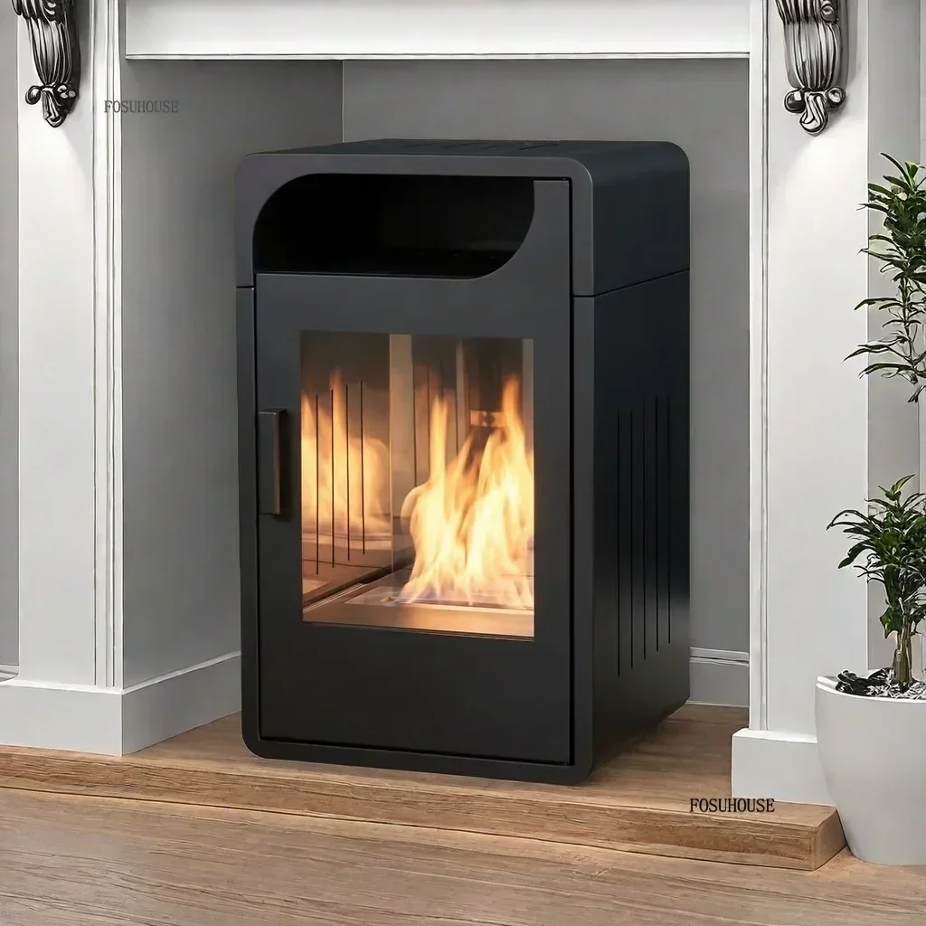 เตาผิงห้องนั่งเล่นที่ทันสมัยฤดูหนาวเครื่องทำความร้อนในร่มทั้งบ้านพื้นที่ขนาดใหญ่ไร้ควันในครัวเรือนเตาผิงทำความร้อนอย่างรวดเร็ว B 1