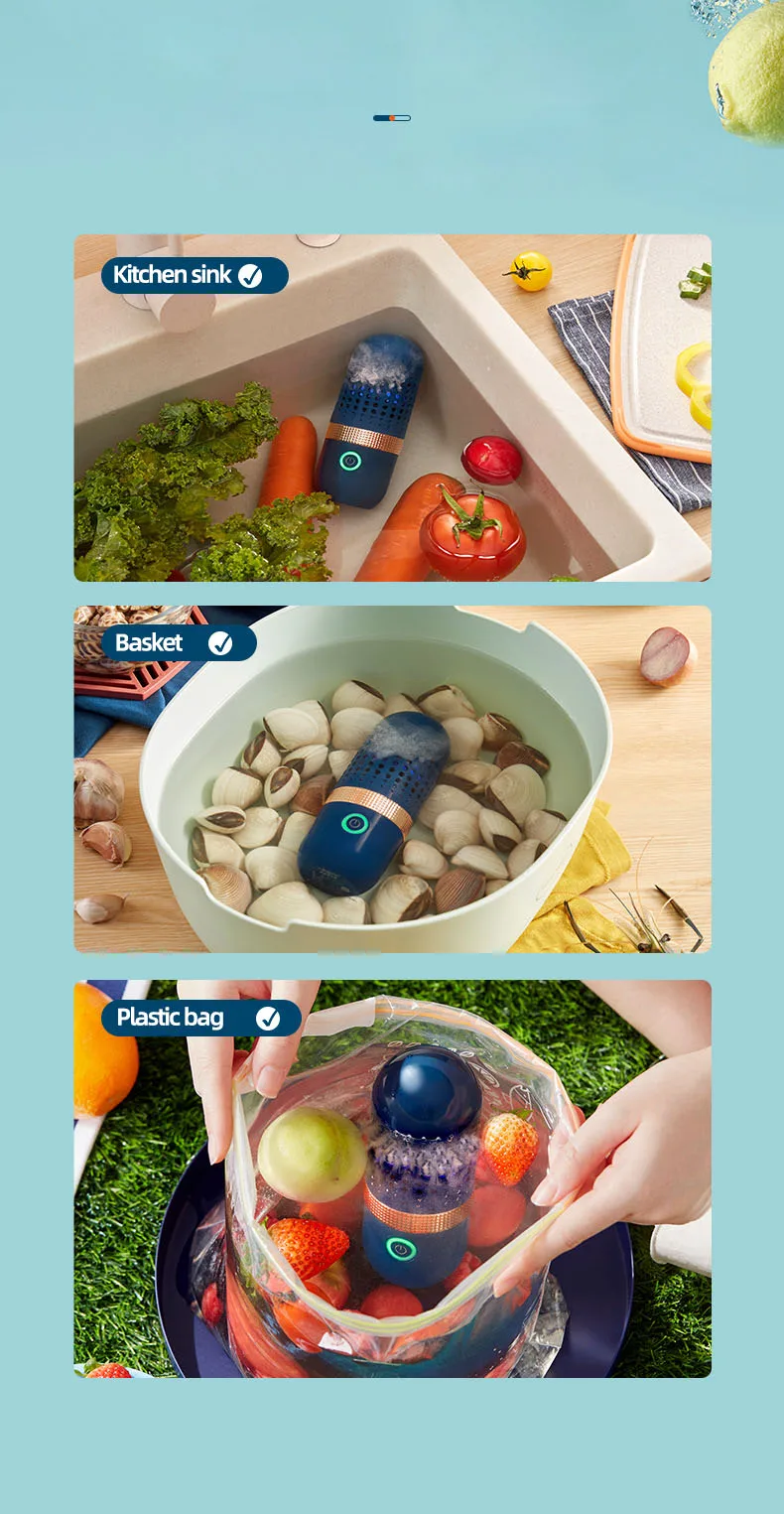 Capsule Shape Fruit Vegetable Washing Machine Protable Wireless Fruit Food Purifier Household Pesticide Disinfection Machin Capsule Shape Fruit Vegetable Washing Machine Protable Wireless Fruit Food Purifier Household Pesticide Disinfection Machin