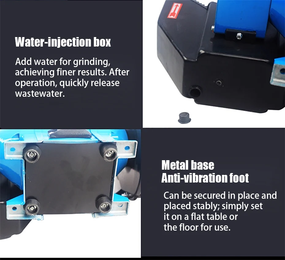 Portable Benchtop Grinder Polisher 220V - Adjustable Speed Grinding Tool for DIY