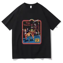 

Tag Youre It Tshirt Funny Men's Women's Men Women Homme Loose Retro T-shirt Man Oversized T Shirts Harajuku Short Sleeve Tops