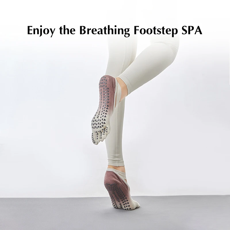 Gradient Yoga Socks Professional Dispensing Anti-Skid Socks Women'S Five-Finger Socks Sports Socks Fitness Jump Pu Lati Socks 13 Sd63a4cf1d42e45cea7b69396f5f059ad5