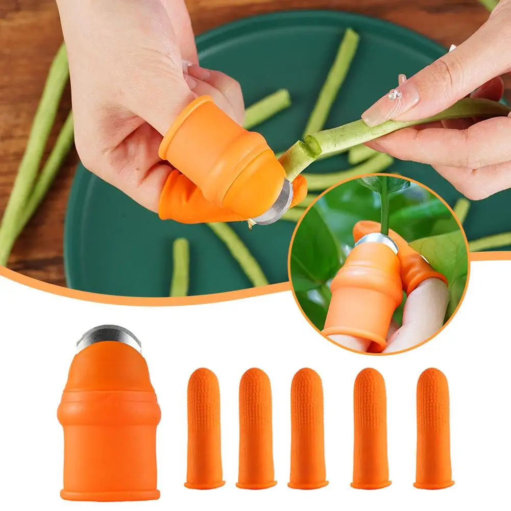 Finger Protector Silicone Thumb Knife Protector Gears Cutting Vegetable Harvesting Knife Pinching Plant Scissors Gloves finger protector finger guard