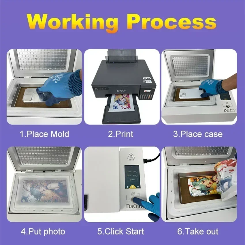 GlowMartDAQIN-3D Sublimation Vacuum Machine for Phone Case, Original Heat Press, Retail, New
