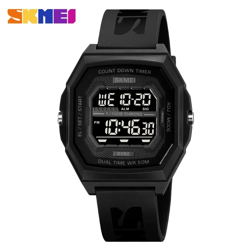 SKMEI 2282 Military Quartz Wristwatches Digital Sport Watch for Men Stopwatch Waterproof Electronic Mens Clock Reloj Hombre 1894