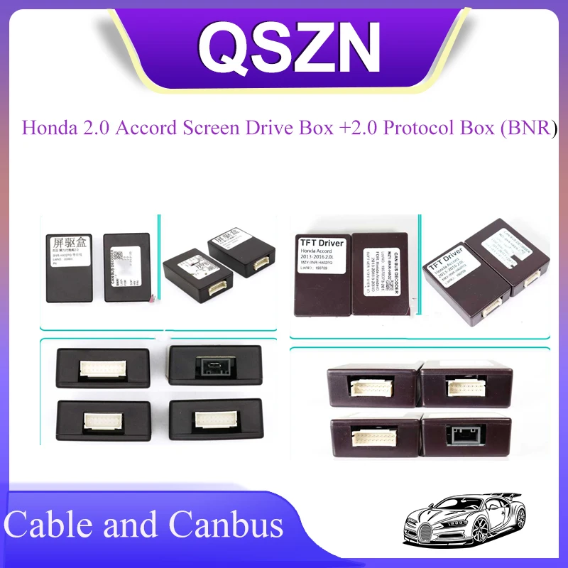 

QSZN Canbus box Adaptor For Honda 2.0 Accord Screen Drive Box +2.0 Protocol Box (BNR) Android Car Radio for honda2013-2016