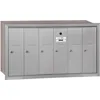 3506ARU Recessed Mounted Vertical Mailbox with 6 Doors and USPS Access, Aluminum 1