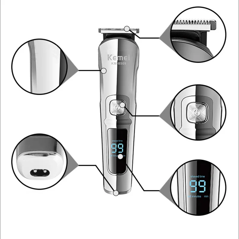 Kemei KM-8508 Hair Clipper Hair Trimmer Electric Clipper Razor Shaver Beard Trimmer Men Shaving Machine Cutting Nose hair clipper electric shaver hair trimmer ear and nose hair trimmer