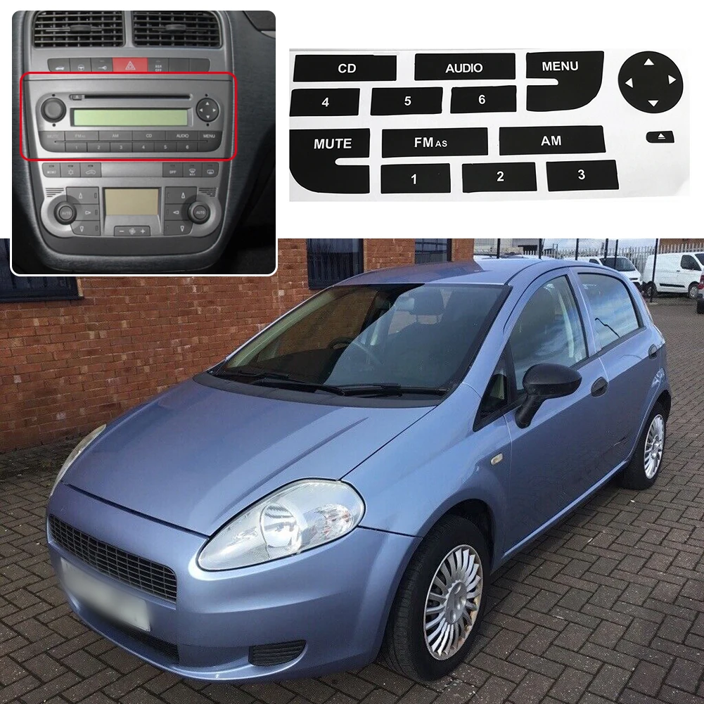 

Repair Decals Radio Button Auto Parts CD Keys Car Interior Decoration Front Interior Trim Matte Black Multimedia Radios New