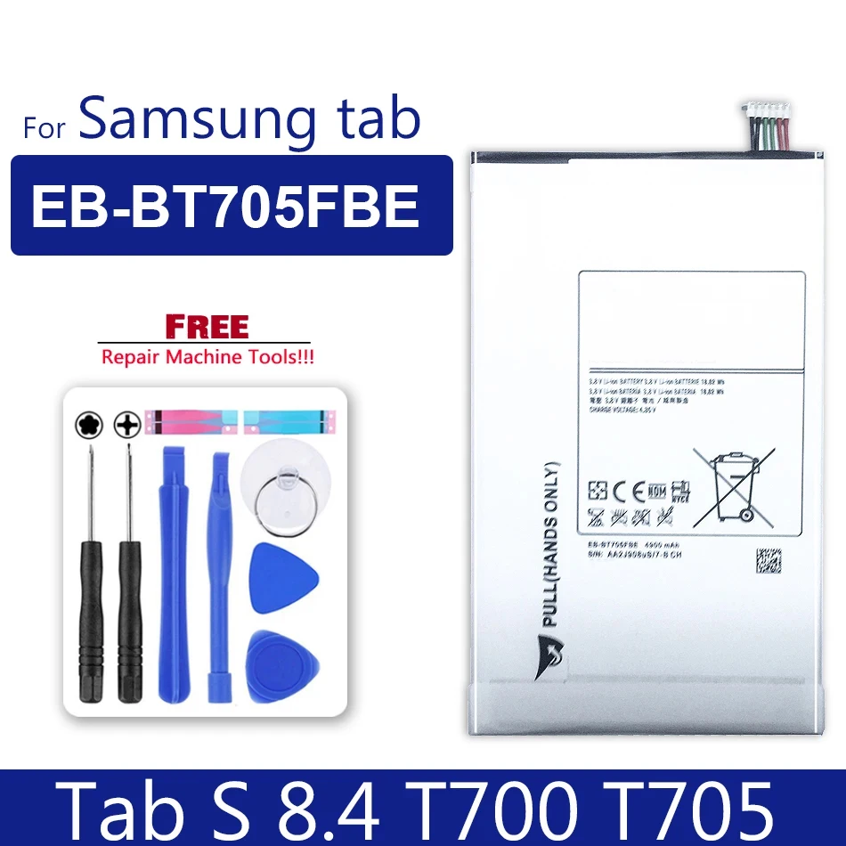 Batteria Per Samsung Galaxy Tab 2 3 4, Tab S, S2, S3, Tab A, Tab E, 7.0, 8.0, 8.4, 9.6, 9.7, 10.1, 10.5, Pro 8.4 Note 8 10.1 12.2