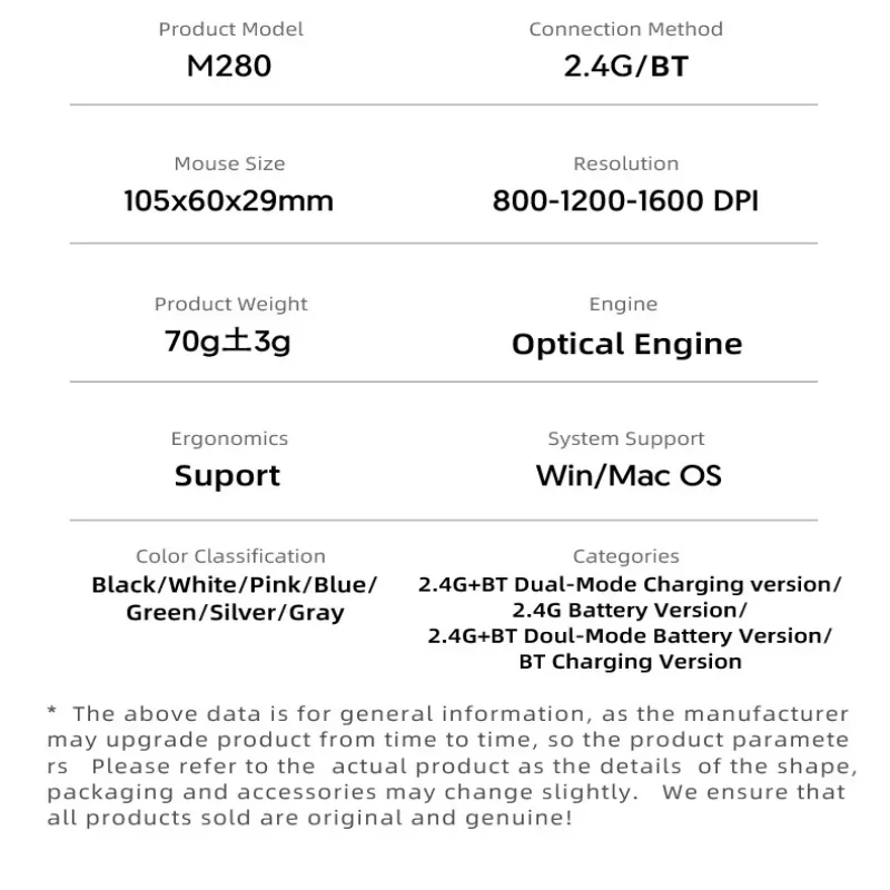 For Xiaomi Bluetooth Wireless Mouse 2.4G Dual Mode DPI Adjustable Type-C Rechargeable Silent Ergonomic Portable Office Mouse 6