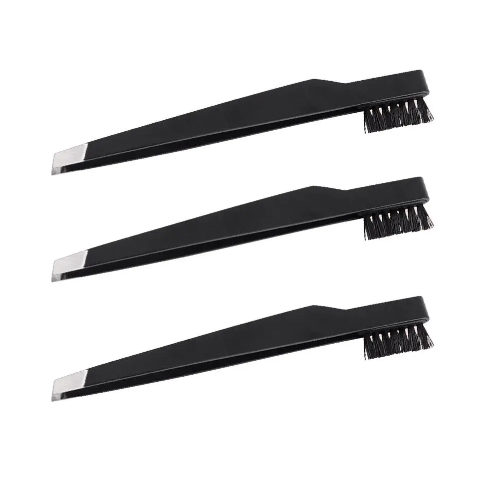 3Pcs 프리미엄 탄소강 눈썹 핀셋 경사 팁 효율적인 제모 도구 여성용 휴대용 미니 클램프