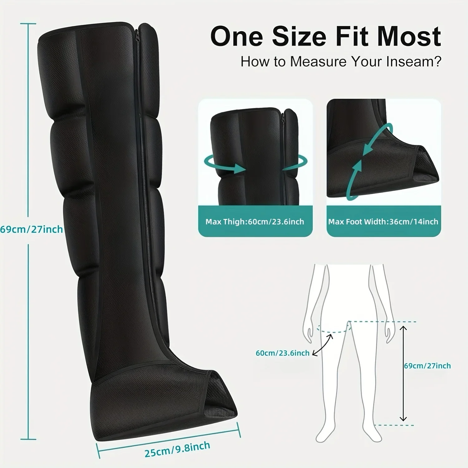 Professional Leg Massager with Airbag Wrapping and Wireless Design