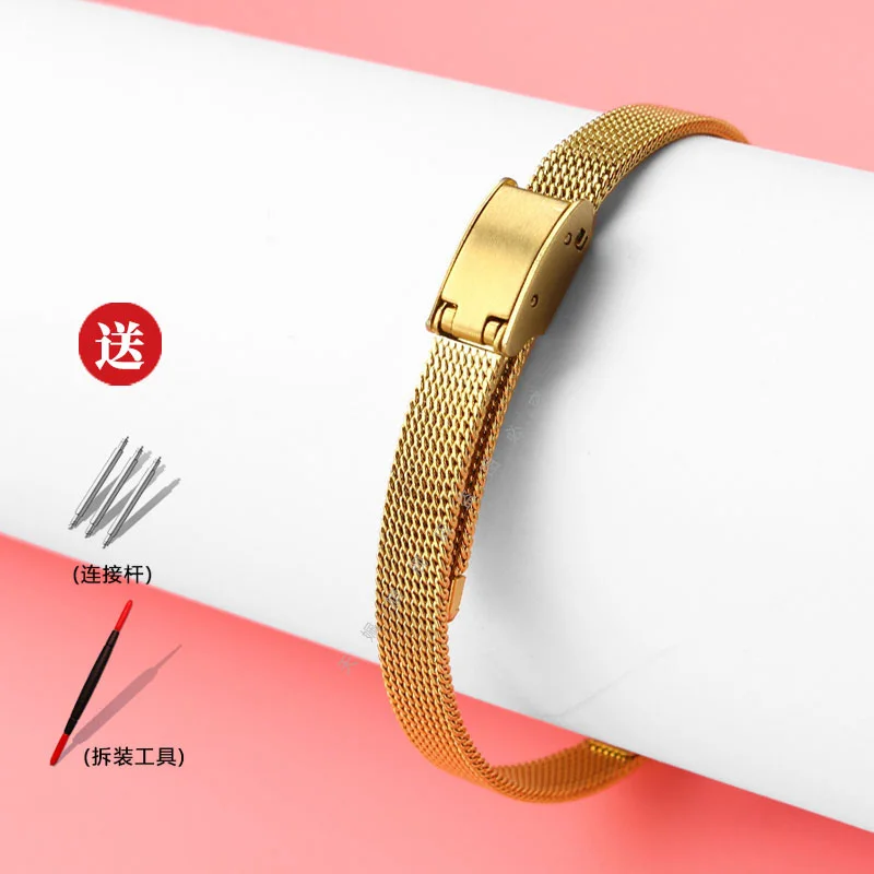 Elegant Women's Stainless Steel Watch Bracelet - Silver, Gold, and Rose Gold Options