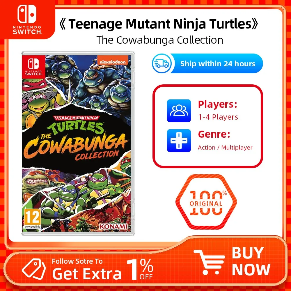 Nintendo Switch - Teenage Mutant Ninja Turtles: The Cowabunga Collection -  Game Physical Cassette for Switch OLED Lite - AliExpress