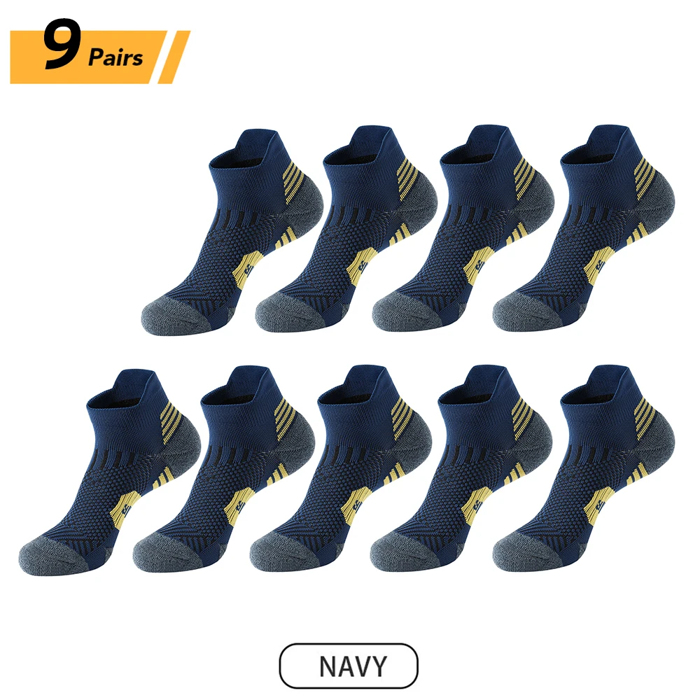 Men's Breathable Cotton Athletic Socks - 5 Pairs