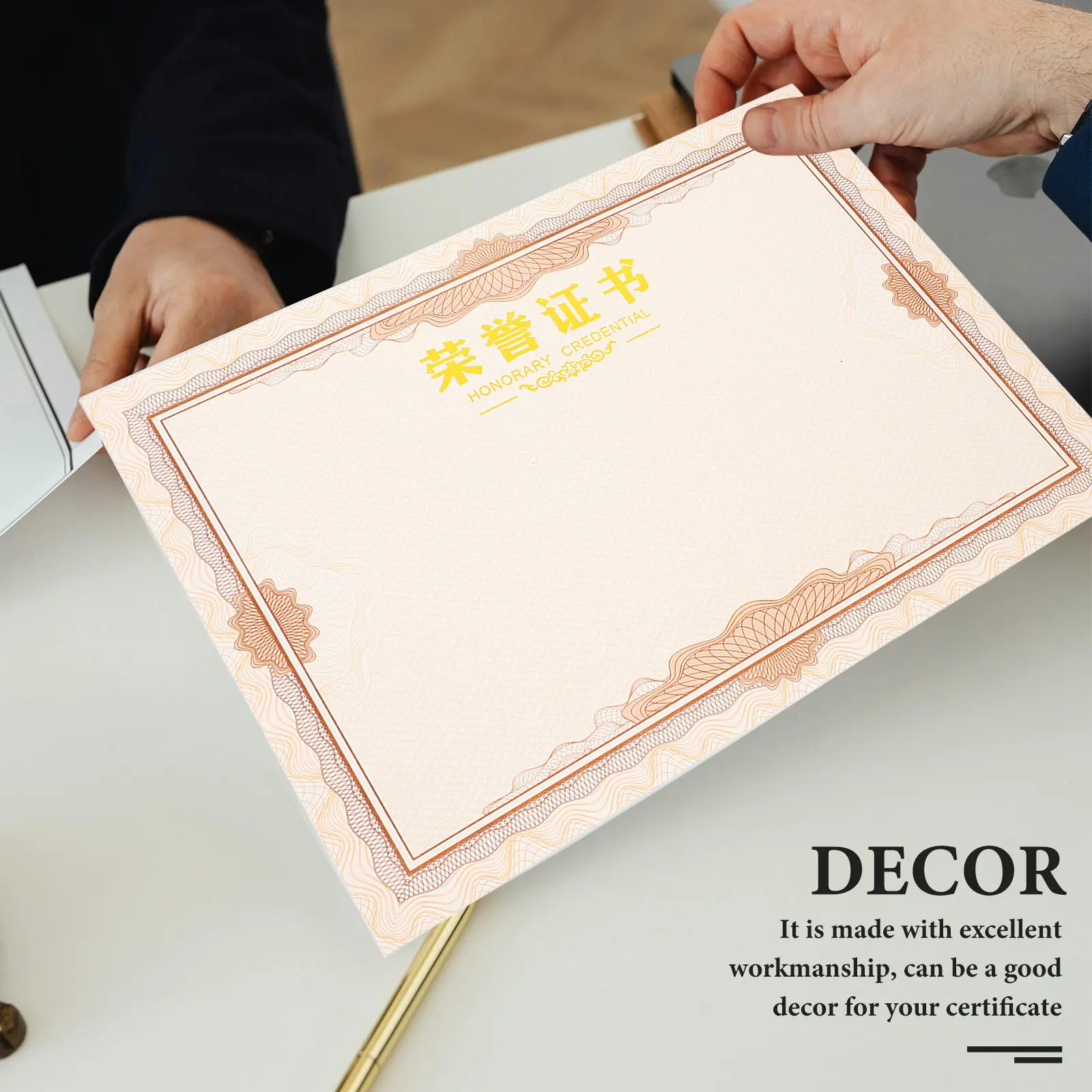 50Pcs 빈 인증서 용지 졸업 인정 교사 학생 감사용 프리미엄 두꺼운 상장 내부 용지