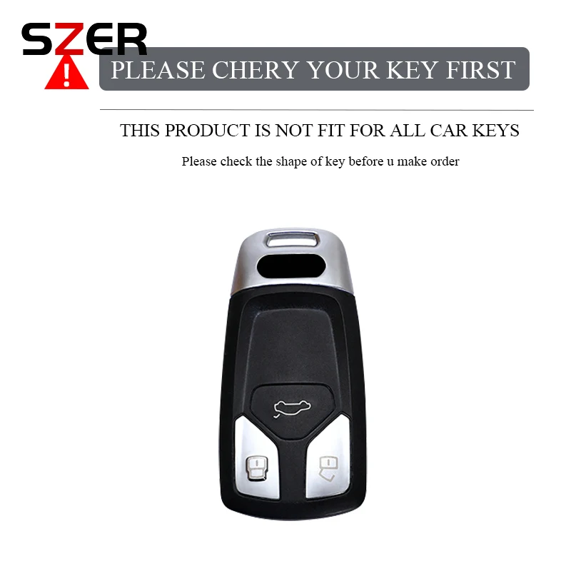 Premium Metal and Leather Car Remote Key Case Cover - Stylish Protection