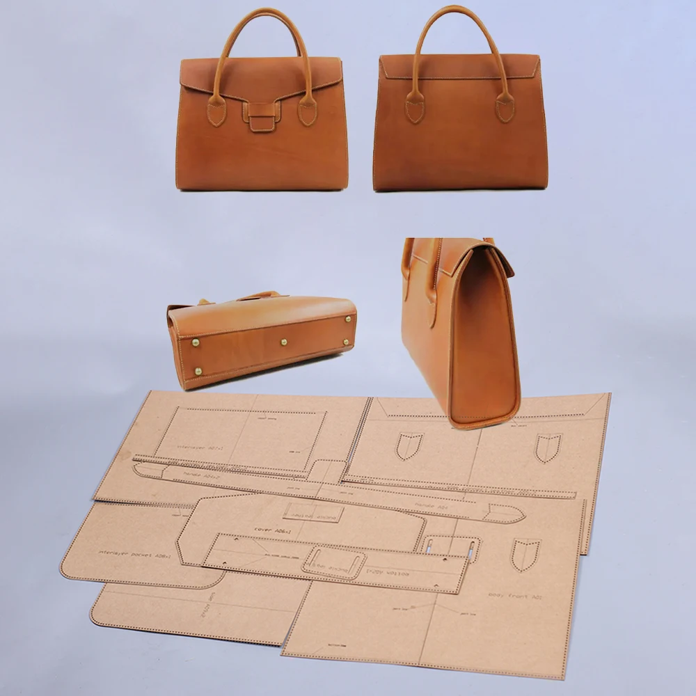 41x32x14cm women big size handbag sewing pattern leather craft die cutting template leather craft template,sewing template