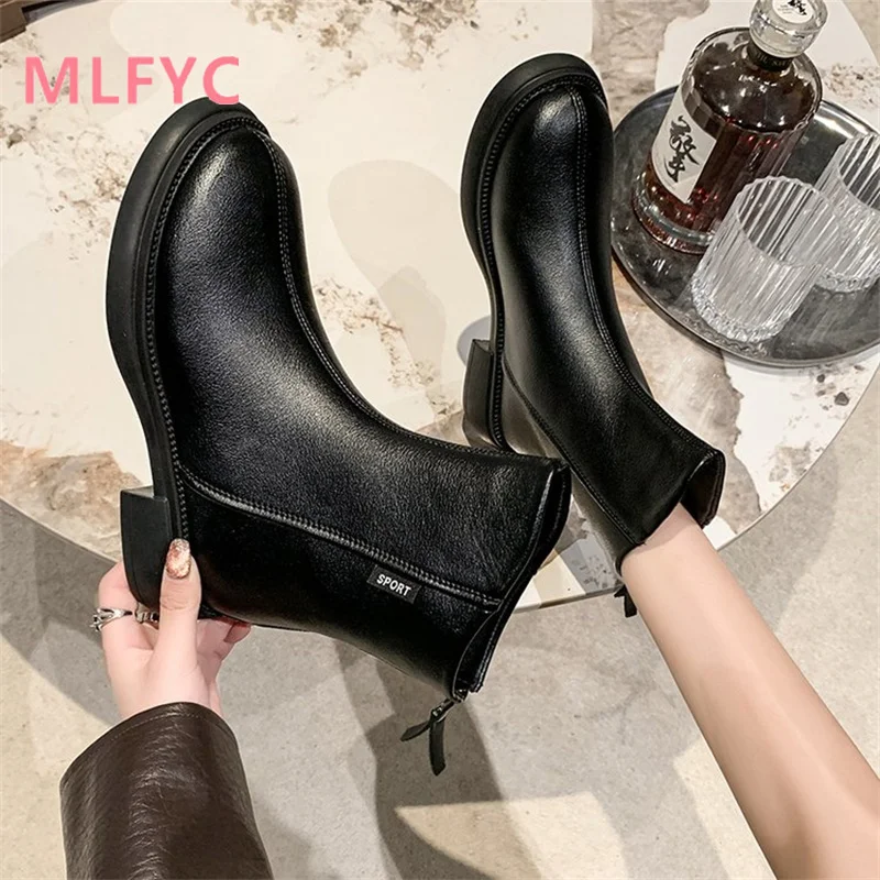 Short Boots Women Spring and Autumn New Versatile Boots Flat Bottom Boots female Single Boot Fashion ladies Boots