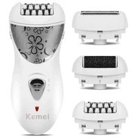 Kemei Epilator Rechargeable 3 In 1 Lady Hair Remover Shaver Electric Callus Remover Depilador Removal for Women Foot Care Tools 1