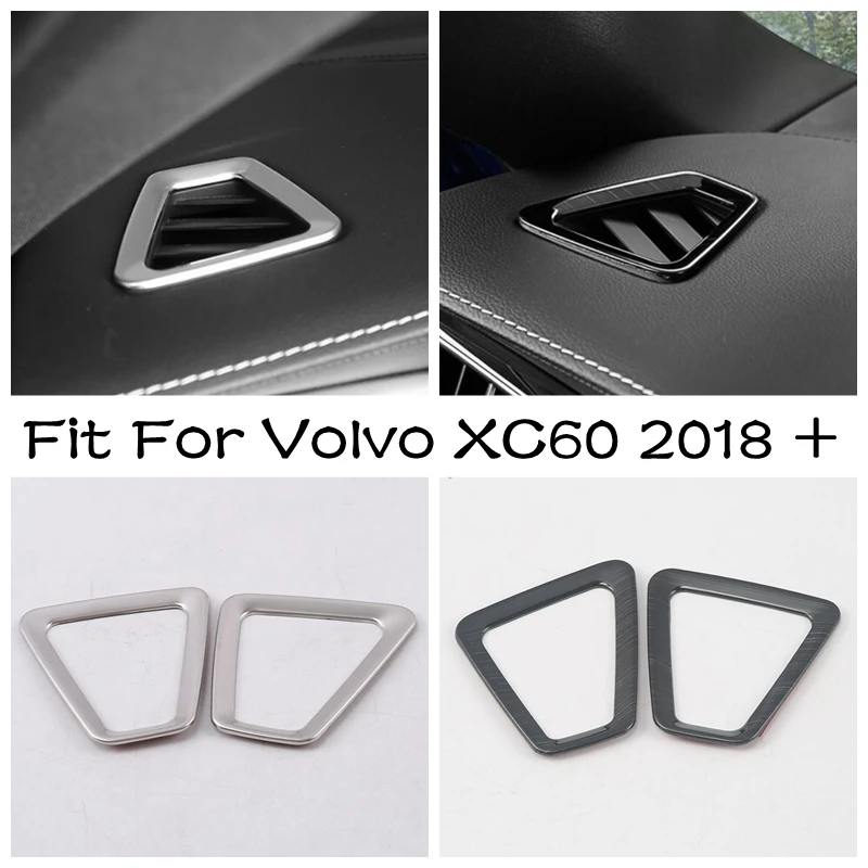 

Dashboard Side Air Conditioning AC Outlet Vent Panel Cover Trim For Volvo XC60 2018 - 2021 Stainless Steel Interior Accessories
