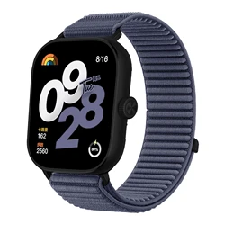 Nylon Braided Breathable Smartwatch Wristband with Metal Interface - Redmi Watch 6 (Iron anchor blue)