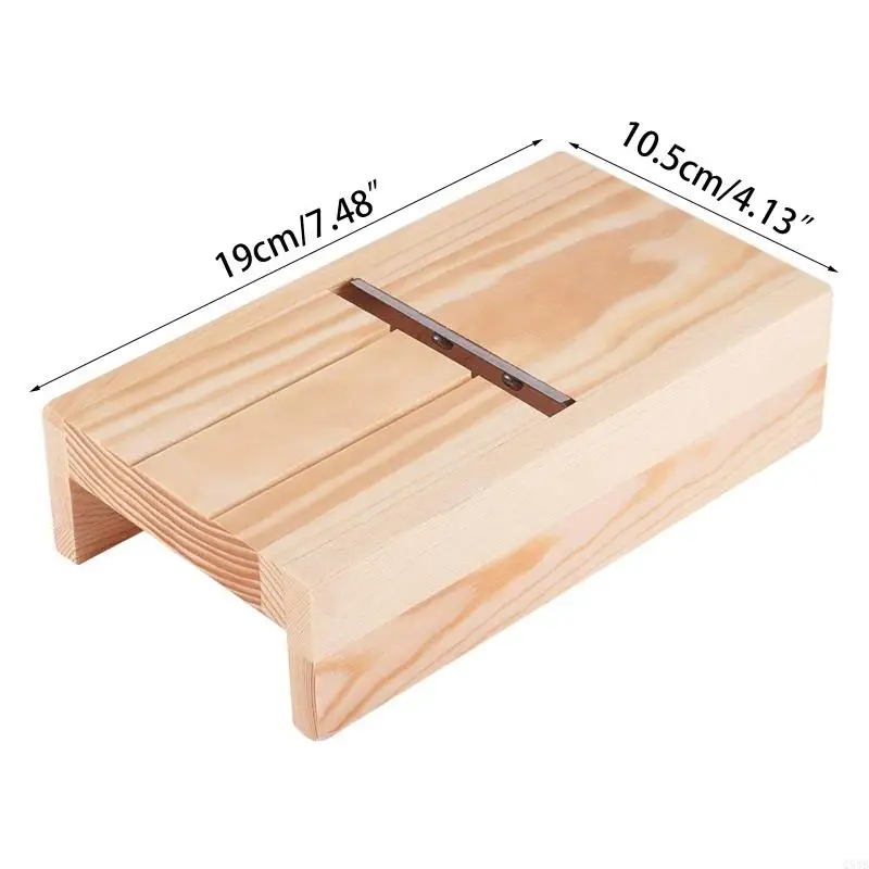 Q5WB Practical for Sharp Soap Cutter Wooden Box for Creative Candles Loaf Cutter Mold