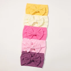 Set of 5 Adorable Bowknot Baby Headbands - Soft, Elastic Hair Accessories (5pcs)