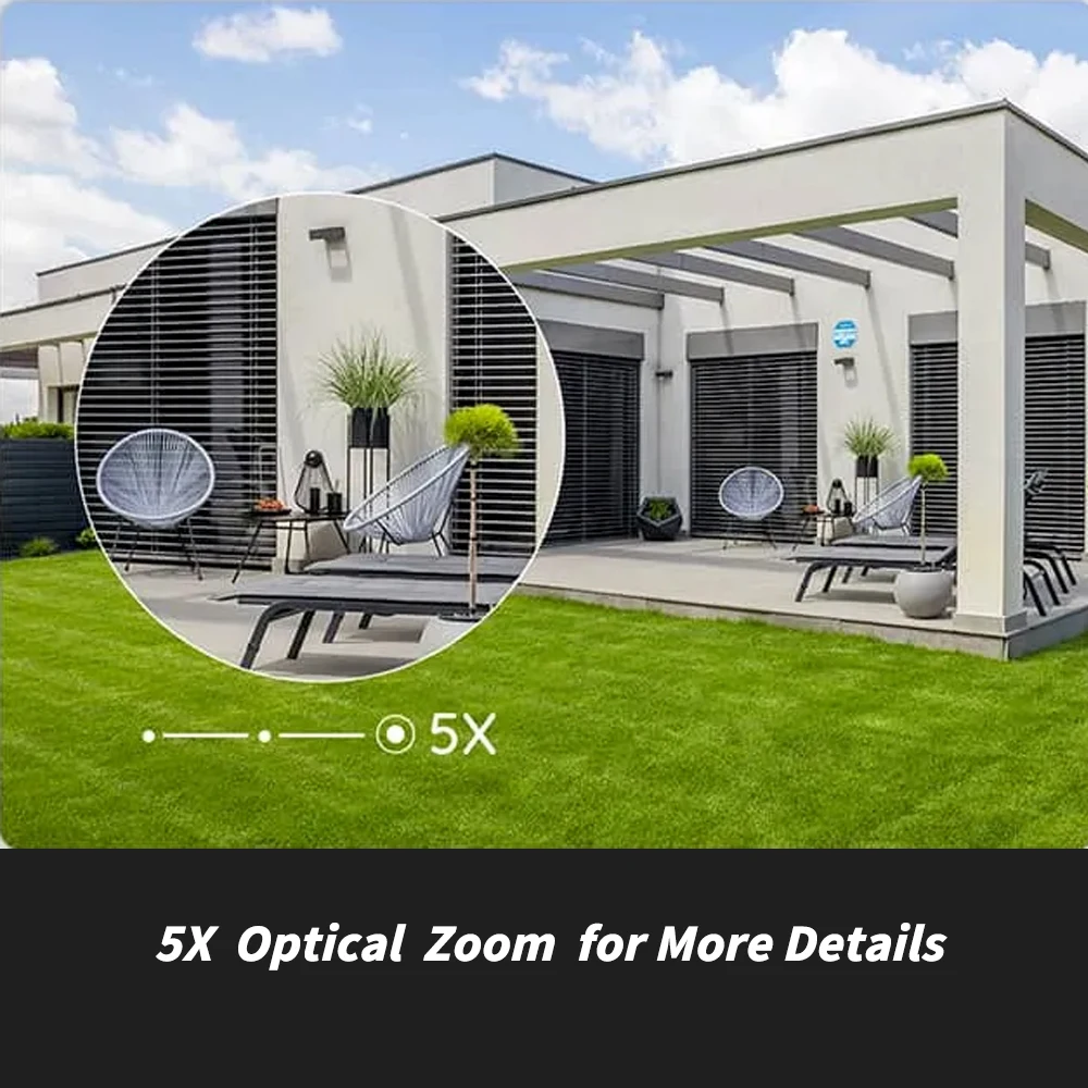 4K 8MP IMX415 5x Zoom WIFI IP Camera IR Night Vision Human Detection TF Card Audio Camhi Outdoor Security Surveillance security camera