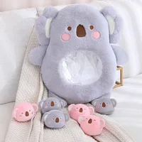 6Pcs Small Toys Inside Cute Panda Koala Rabbit Dinosaur Cartoon Animals Plush Pillow Soft Stuffed Sofa Cushion Homdecor Pillow 2