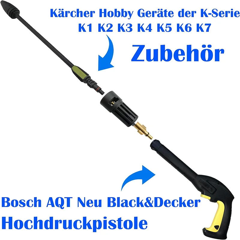 For Connecting AR/Interskol/Lavor/Bosche/Huter/M22 Lance For Karcher un female Bayonet High Pressure Washer Connector Adapter 2