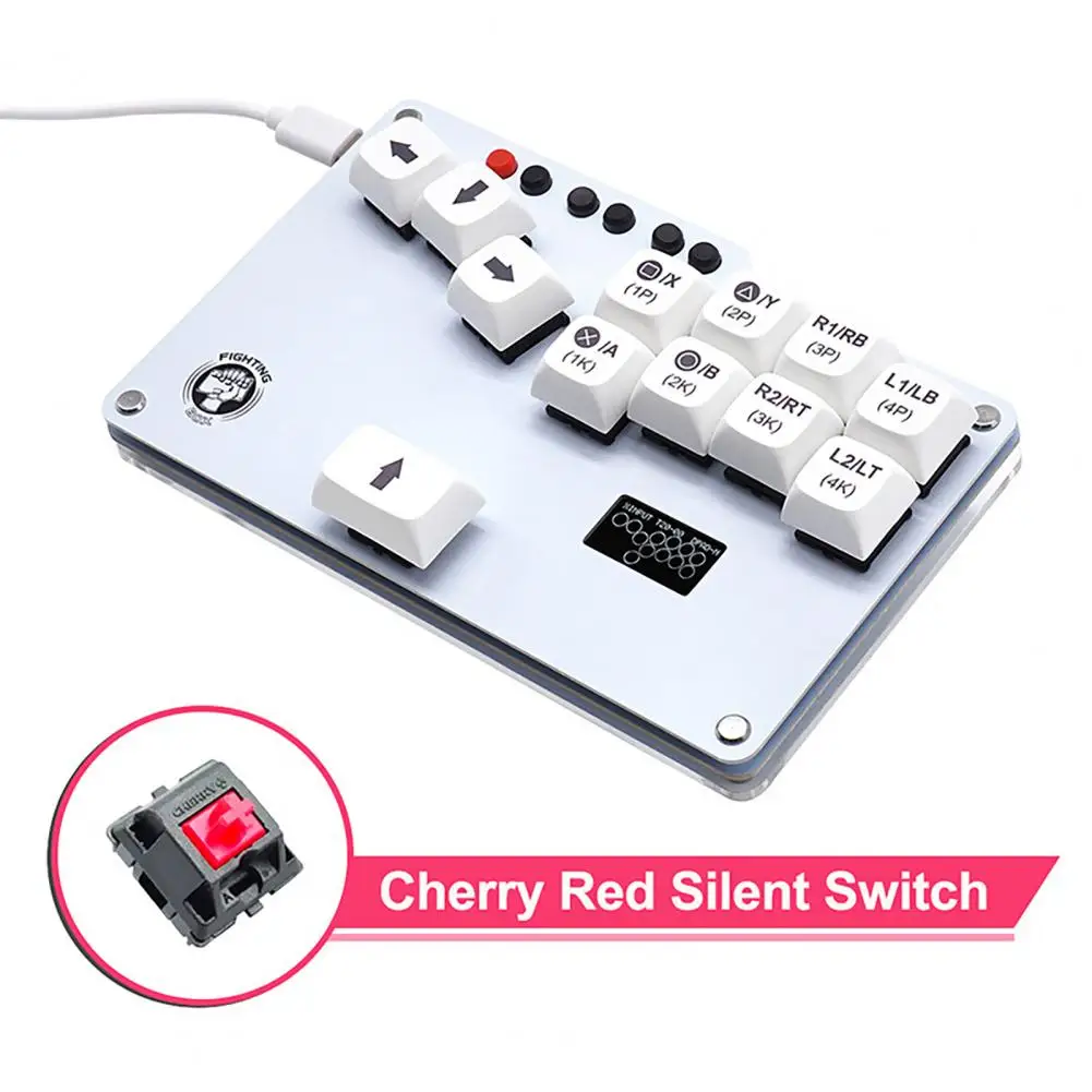 

Mini Hitbox Controller Versatile Mini Hitbox Fightstick Keyboard for /ps4/switch/mister/steam with Cherry Mx Switch A for Gamers